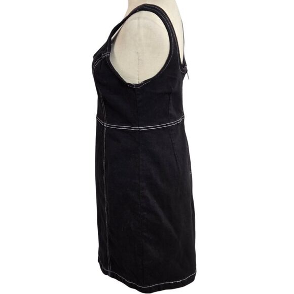 Cotton On Black Heavy Stretch Mini Jumper Overall Dress - Picture 5 of 7
